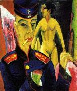 Ernst Ludwig Kirchner Self Portrait as a Soldier china oil painting artist